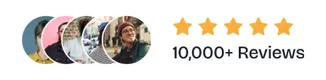 10,000+ reviews from happy customers